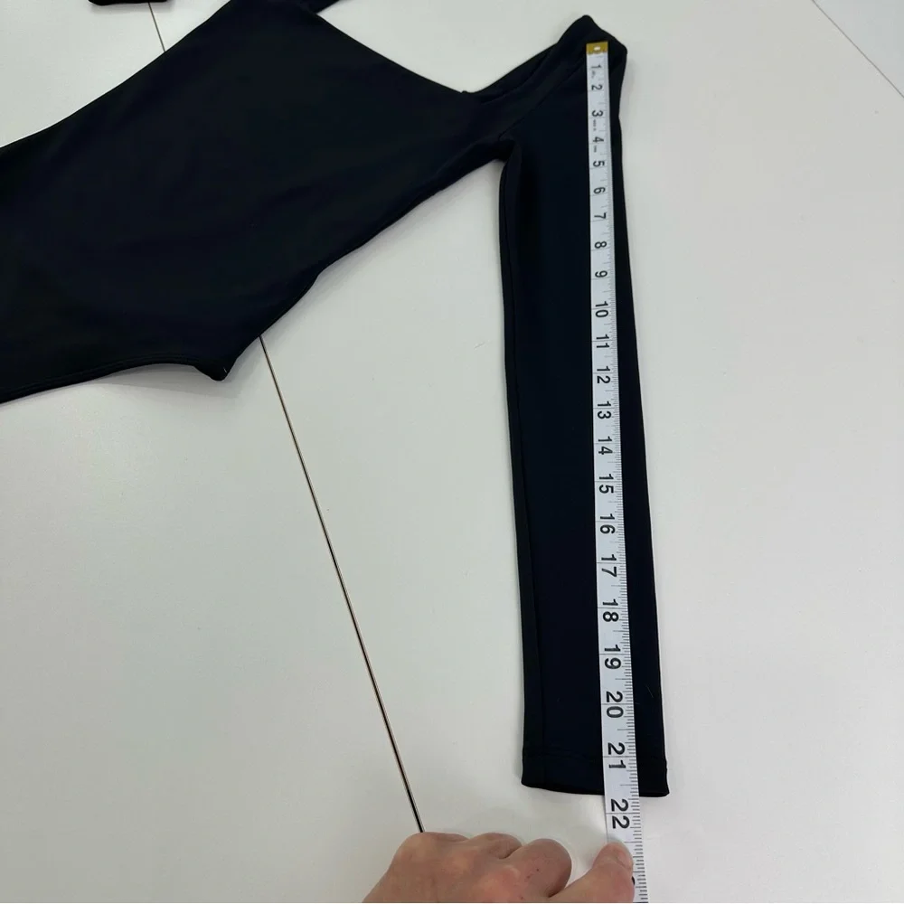 Aritzia Babaton Black Long Sleeve Bodysuit with Square Neckline Size 2XS (XXS) - Picture 15 of 16